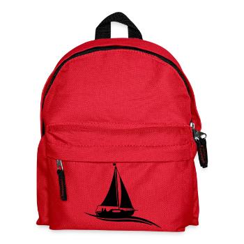Segelboot Welle - Kinder Rucksack - Rot - Vorne