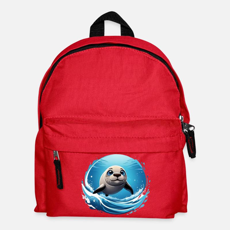 Robbe - Kinder Rucksack - Rot