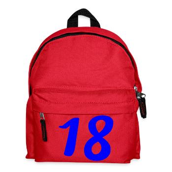 18. 18 ANS. 18e ANNIVERSAIRE. ANNIVERSAIRE 18 ANS. - Sac à dos Enfant - rouge - Devant