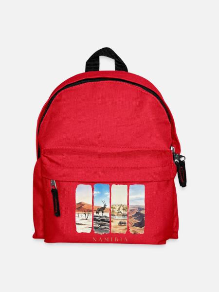 Namibia Urlaub Travel – Wüste Safari & Natur - Kinder Rucksack - Rot