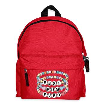 Best Mom Ever - Pearl Necklace for Mother's Day - Kids' Backpack - red - Front