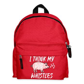 I think my pig whistles - Kids' Backpack - red - Front