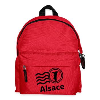 Elsässer Briefmarke - Kinder Rucksack - Rot - Vorne