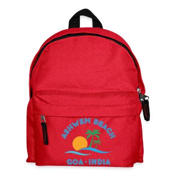Palmier du coucher de soleil de Goa plage d’Ashwem - Sac à dos Enfant - rouge - Devant