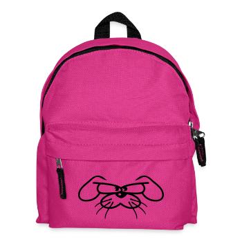 Dog, rabbit, animal, looking, angry, angry, serious, aggressive - Kids' Backpack - fuchsia - Front