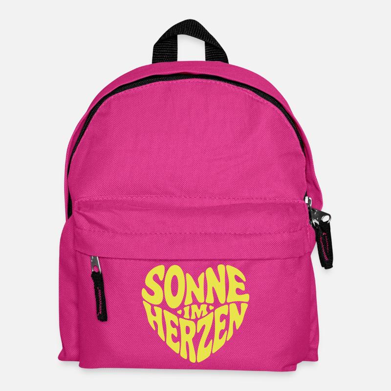 Sonne im Herzen - Kinder Rucksack - Fuchsia