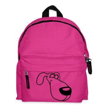 Dog Face Funny Silly Funny Crazy Comic - Kids' Backpack - fuchsia - Front