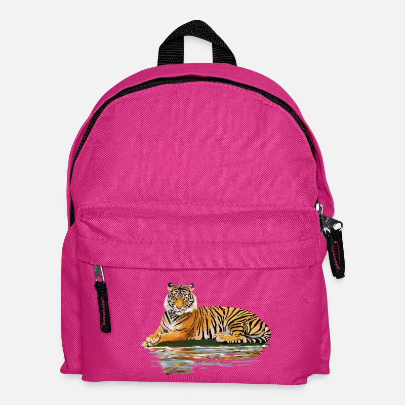 Tiger - Kinder Rucksack - Fuchsia