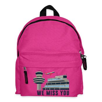 Flughafen Tegel, Berlin. We miss you - Kinder Rucksack - Fuchsia - Vorne