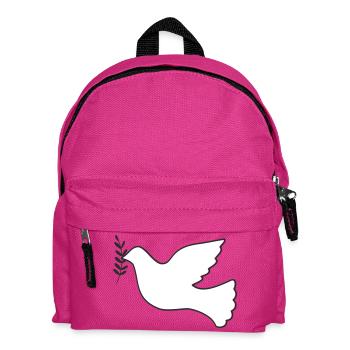 Friedenstaube mit Zweig - Kinder Rucksack - Fuchsia - Vorne
