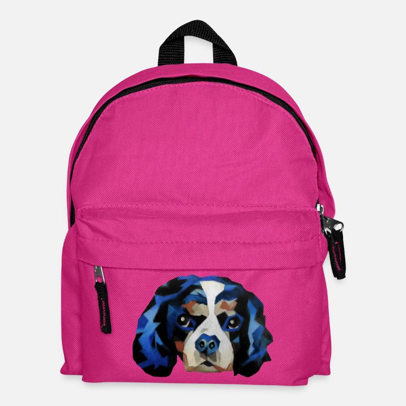 Cavalier King Charles Spaniel - Kinder Rucksack - Fuchsia