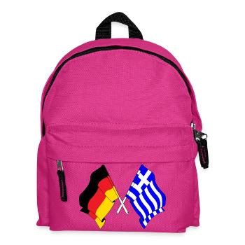 Flag of Germany and flag of Greece - Kids' Backpack - fuchsia - Front