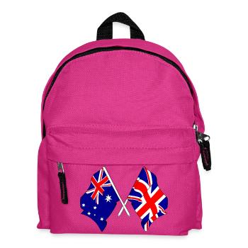 Drapeau de l’Australie et drapeau de l’Angleterre - Sac à dos Enfant - fuchsia - Devant