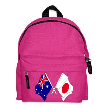 Flagge von Australien und Flagge Japan - Kinder Rucksack - Fuchsia - Vorne