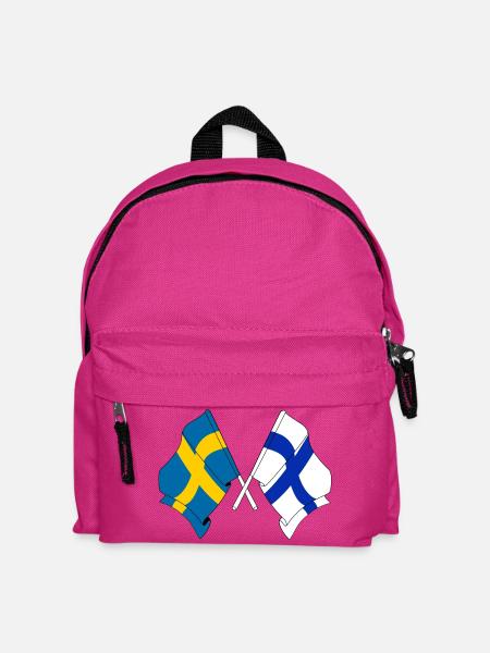 Flagge Schweden, Flagge Finnland - Kinder Rucksack - Fuchsia