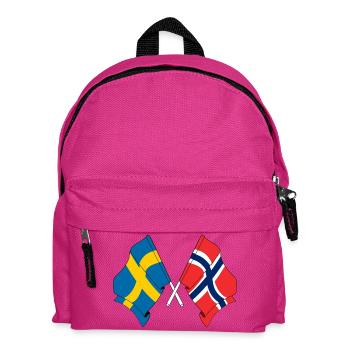 Drapeau de la Suède, drapeau de la Norvège - Sac à dos Enfant - fuchsia - Devant