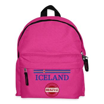 Flag of Iceland, Icelandic pride - Kids' Backpack - fuchsia - Front