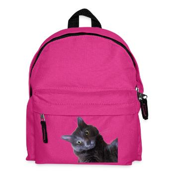 close up of beautiful cat face 1 - Sac à dos Enfant - fuchsia - Devant
