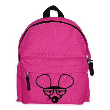 Mouse looks angry frustrated disappointed funny tired - Kids' Backpack - fuchsia - Front