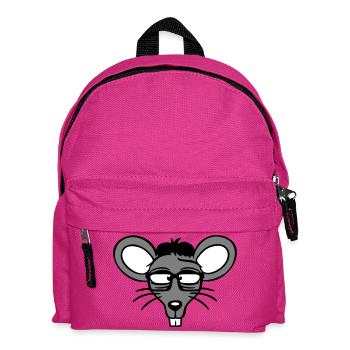 souris nerd geek hornglasses intelligent intelligent freak - Sac à dos Enfant - fuchsia - Devant