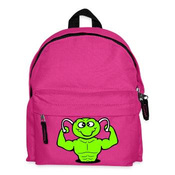 Raupe Bodybuilder Muskelaufbau Stark Fitness Gym - Kinder Rucksack - Fuchsia - Vorne