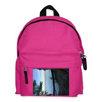 Lake view at sunset - Kids' Backpack - fuchsia - Front