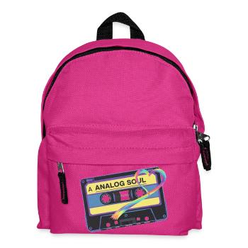 Analog Soul Vintage Kassetten-Herzkunst - Kinder Rucksack - Fuchsia - Vorne