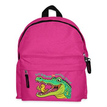 Kroko und Vogel: Everything is Hunky-Dory! - Kinder Rucksack - Fuchsia - Vorne