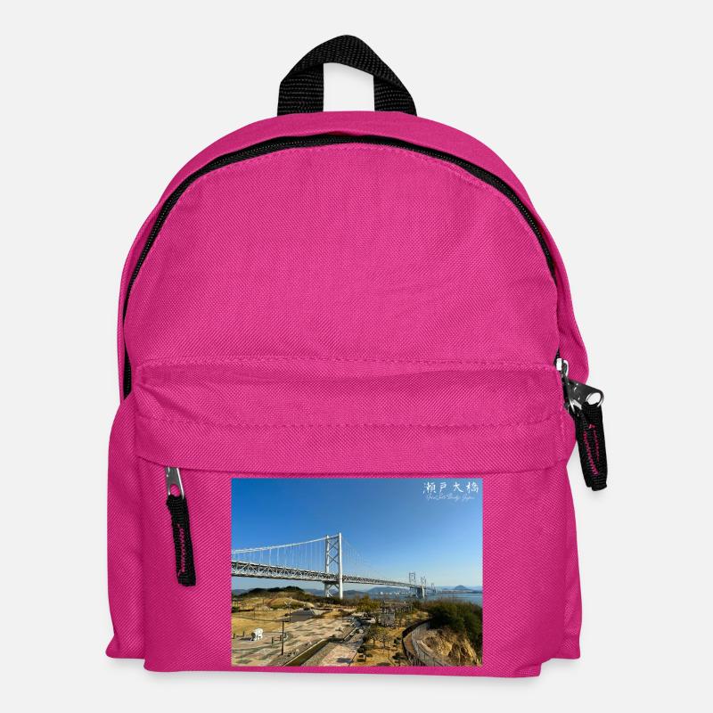 Great Seto Bridge - Kids' Backpack - fuchsia
