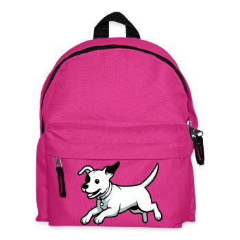 Verspielter Hund-Cartoon - Kinder Rucksack - Fuchsia - Vorne
