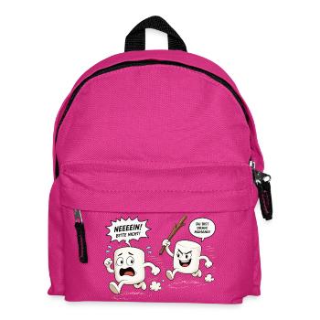 Lustige Marshmallow Verfolgungsjagd Comic  - Kinder Rucksack - Fuchsia - Vorne