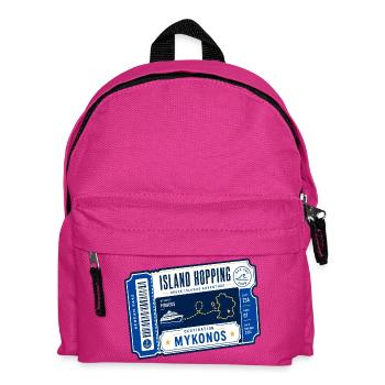 Island Hopping Mykonos Ferry Route Greece Vacation - Kids' Backpack - fuchsia - Front