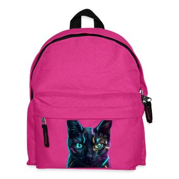 Katzen-Neonnetz - Kinder Rucksack - Fuchsia - Vorne