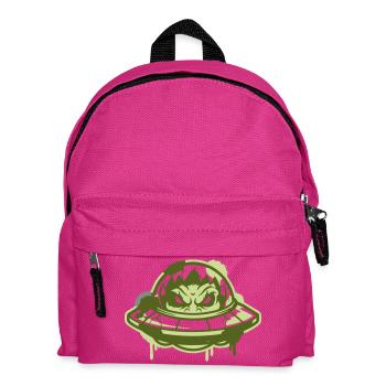 Alien Ufo Graffiti Logo - Kids' Backpack - fuchsia - Front