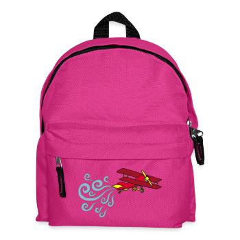 Vintage Flugzeug - Kinder Rucksack - Fuchsia - Vorne