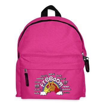 regenbogen - Kinder Rucksack - Fuchsia - Vorne