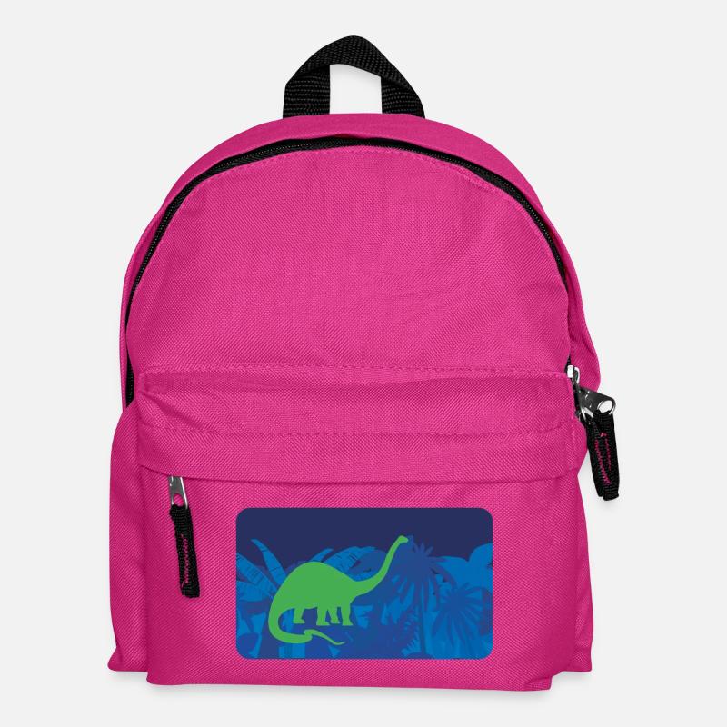 Urwald Dinos Langhals - blau - Kinder Rucksack - Fuchsia