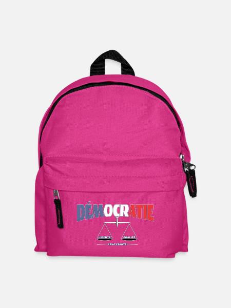 Demokratie Frankreich: Freiheit Gerechtigkeit - Kinder Rucksack - Fuchsia
