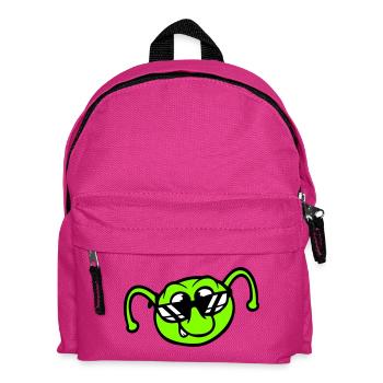 Caterpillar Sunglasses Cool Smile Cheeky Fun Comic - Kids' Backpack - fuchsia - Front
