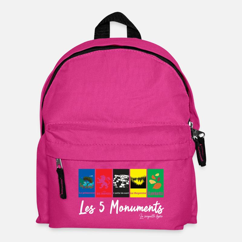 Die 5 Monumente - Radrennen - Kinder Rucksack - Fuchsia