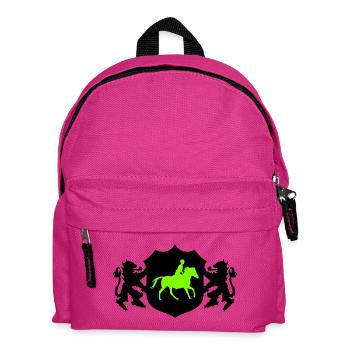 Armoiries du cavalier de chevaux - Sac à dos Enfant - fuchsia - Devant