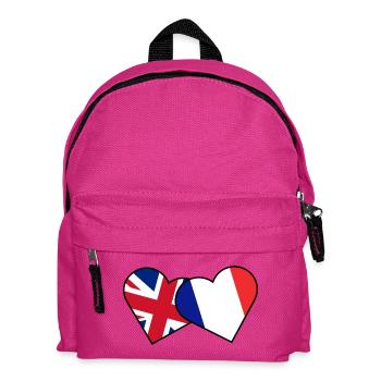 British Heritage French Flag British Flag - Kids' Backpack - fuchsia - Front
