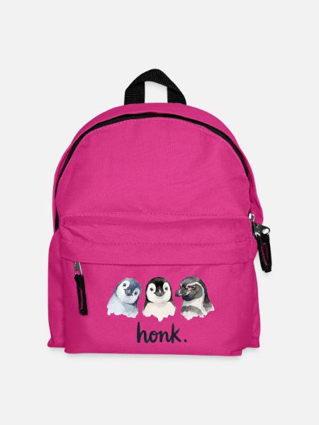 Lustiges Geschnatter von Pinguinen - Kinder Rucksack - Fuchsia