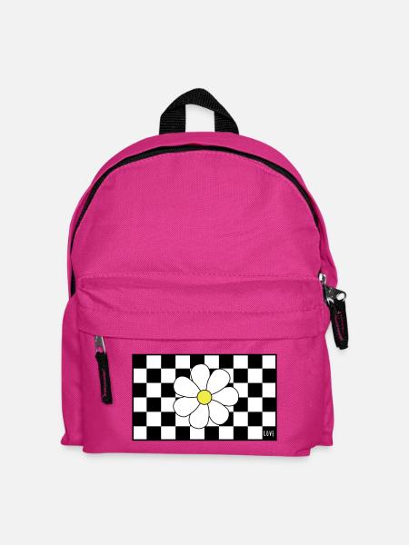 Check, check, Blümchen - Kinder Rucksack - Fuchsia