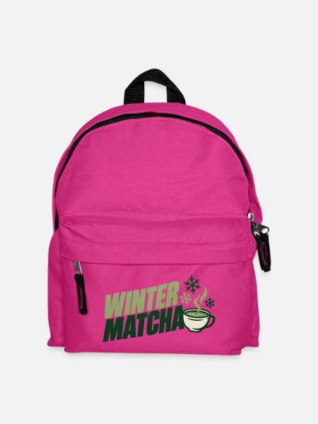 Grüne Winter Matcha Tasse - Kinder Rucksack - Fuchsia