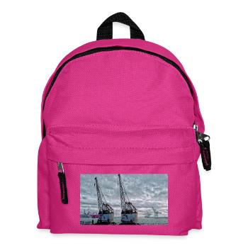 Le port de Hambourg romance avec de vieilles grues rouillées - Sac à dos Enfant - fuchsia - Devant