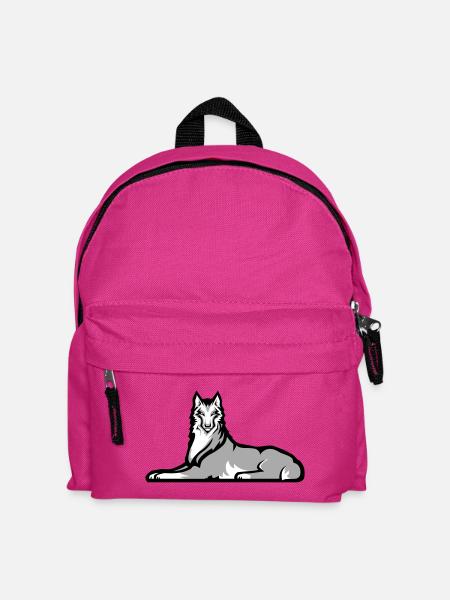 Chechen Lone Wolf - Kids' Backpack - fuchsia