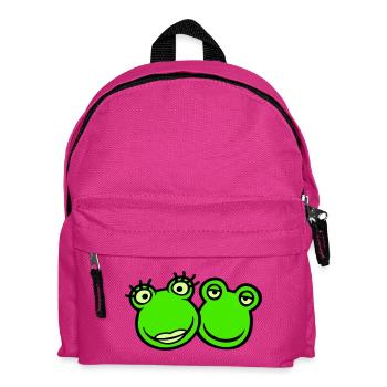 2 Frösche Mann Frau Liebespaar Freunde Liebe Team - Kinder Rucksack - Fuchsia - Vorne
