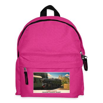 Corfe Castle Dampflok-Plakat - Kinder Rucksack - Fuchsia - Vorne