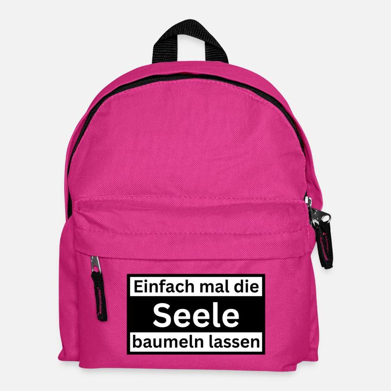Einfach_mal_die_Selle_baumeln - Kinder Rucksack - Fuchsia